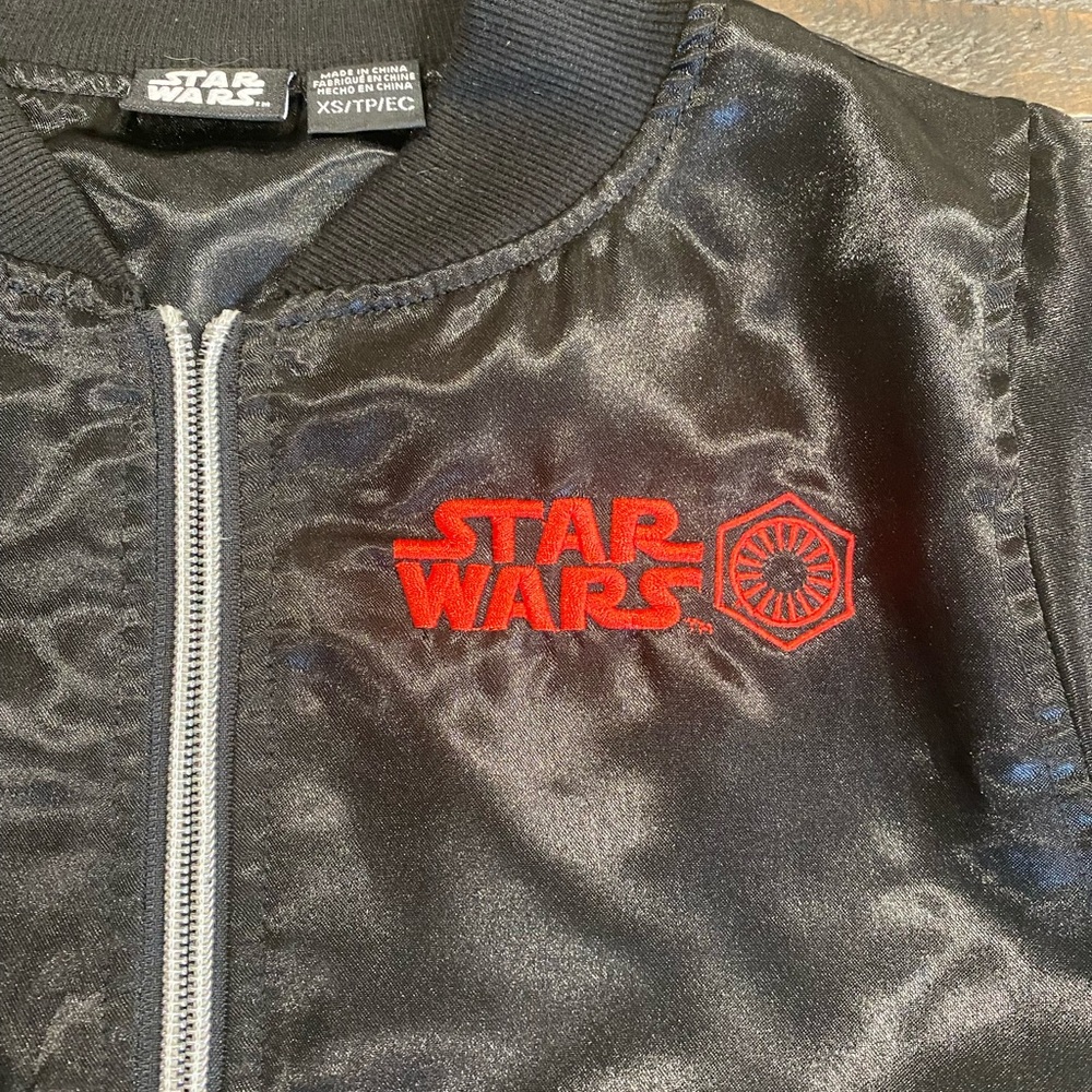NWT Disney Star Wars Japanese Fighter Bomber Black Jacket XS